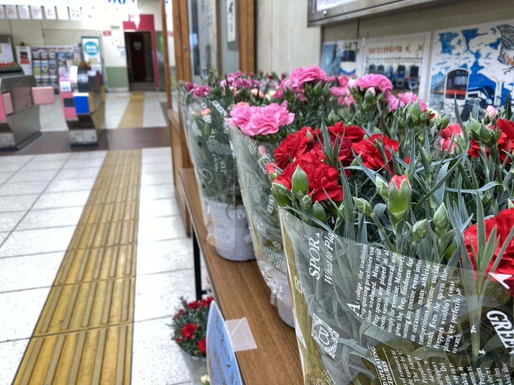 JAいちかわがカーネーションを寄贈
