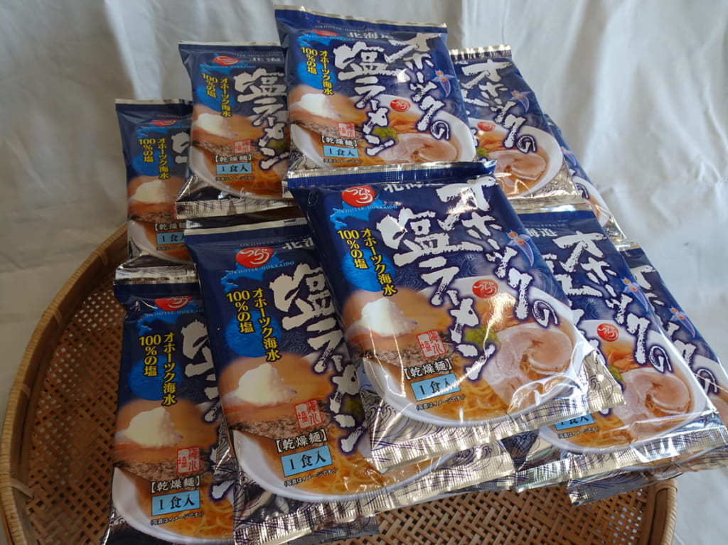 三陸物産で販売しているオホーツクの塩ラーメン