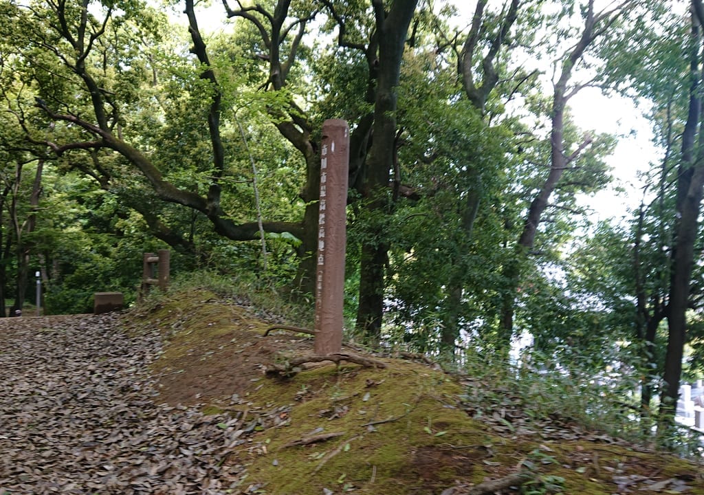 里見公園にある市川市最高地点の位置