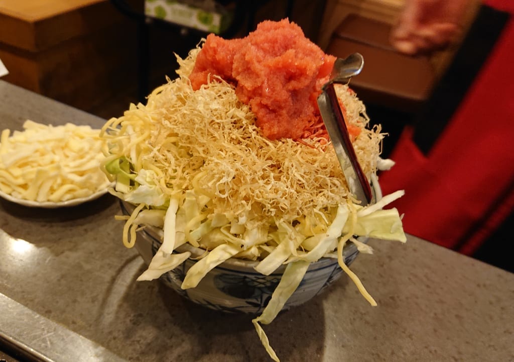 月島そだちの明太チーズもんじゃ