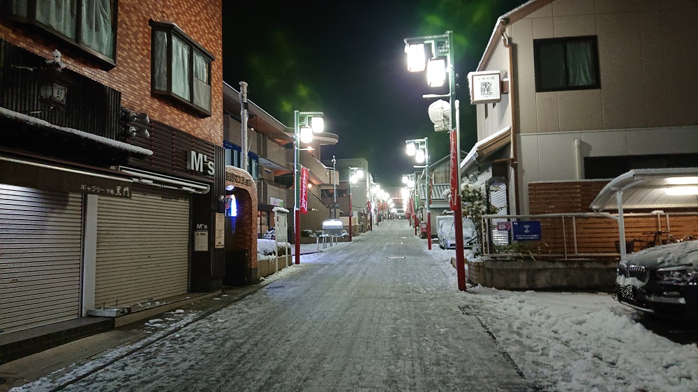 法華経寺参道20時