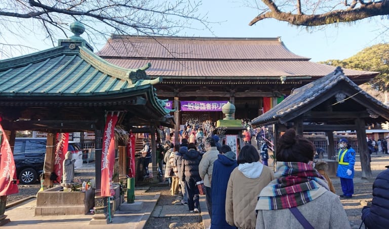 法華経寺の初詣の混雑状況15時