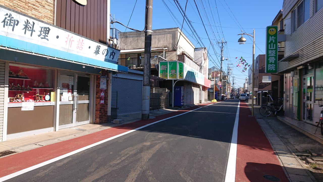 若栄商店街の歩道がきれいになりました