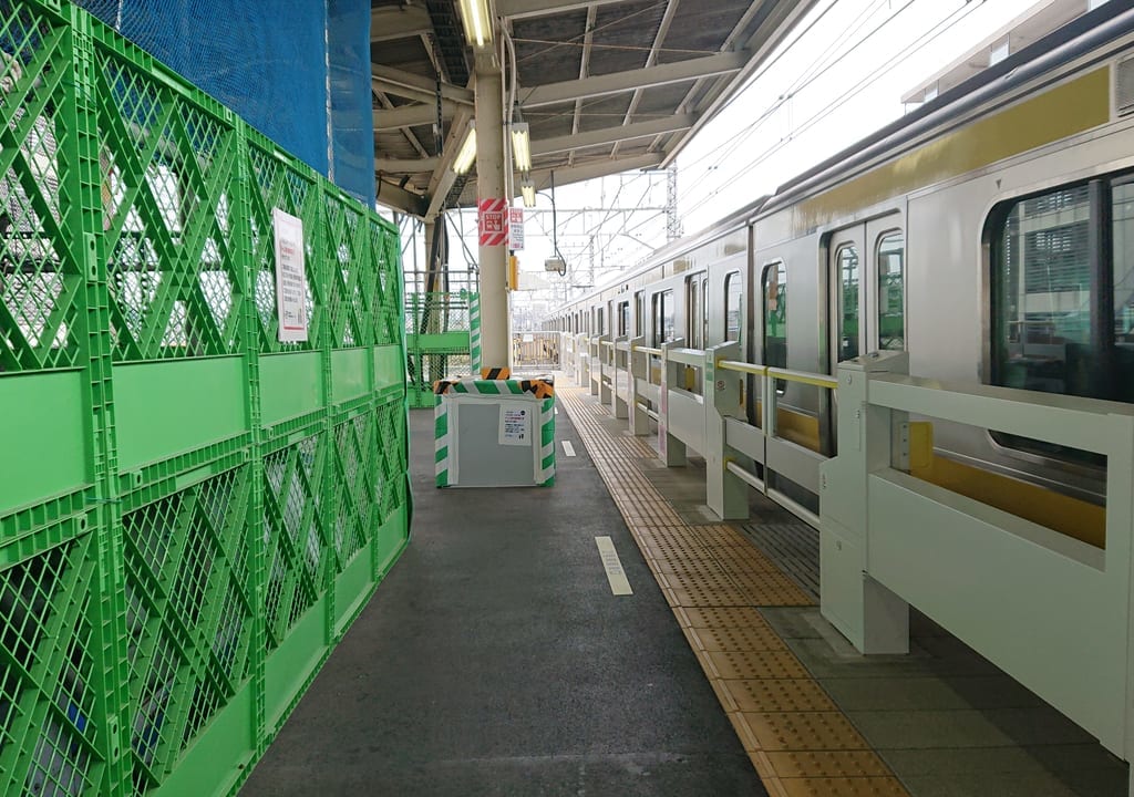 下総中山駅が工事中
