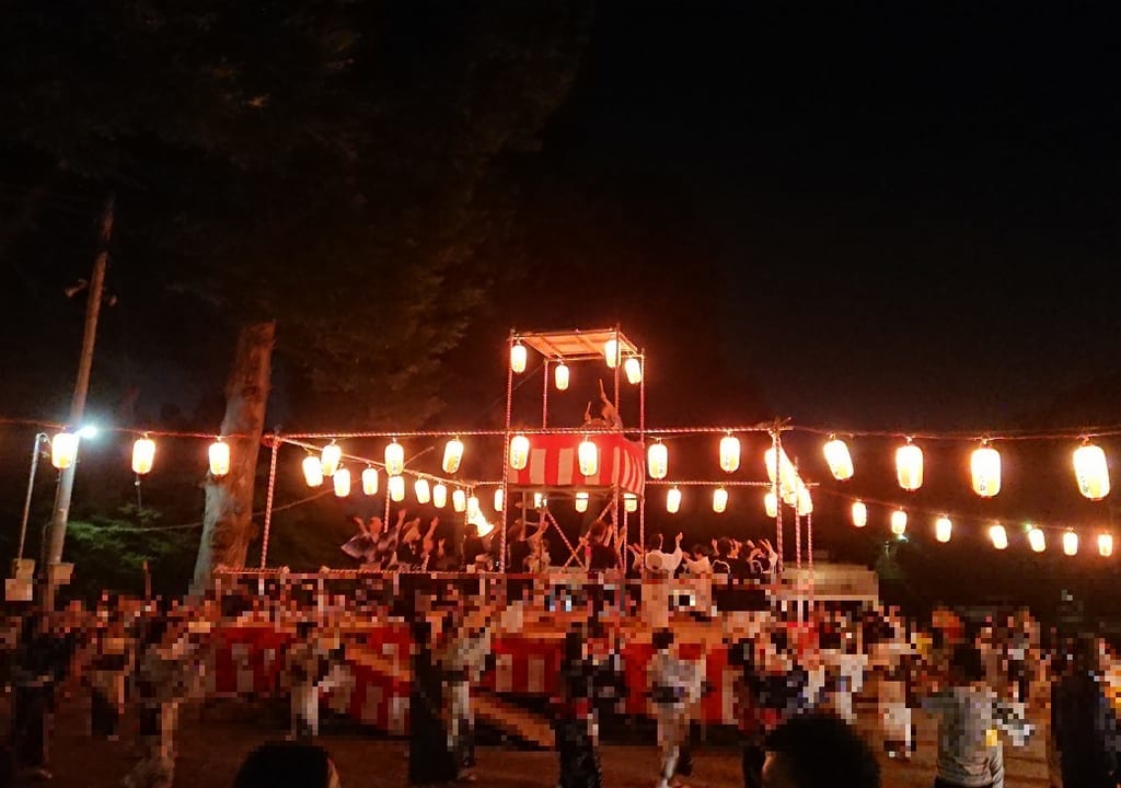 法華経寺の盆踊り