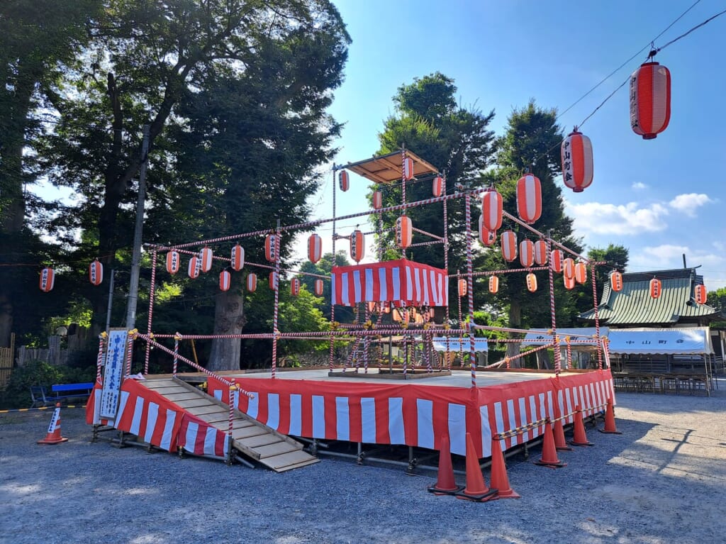 法華経寺盆踊りの櫓