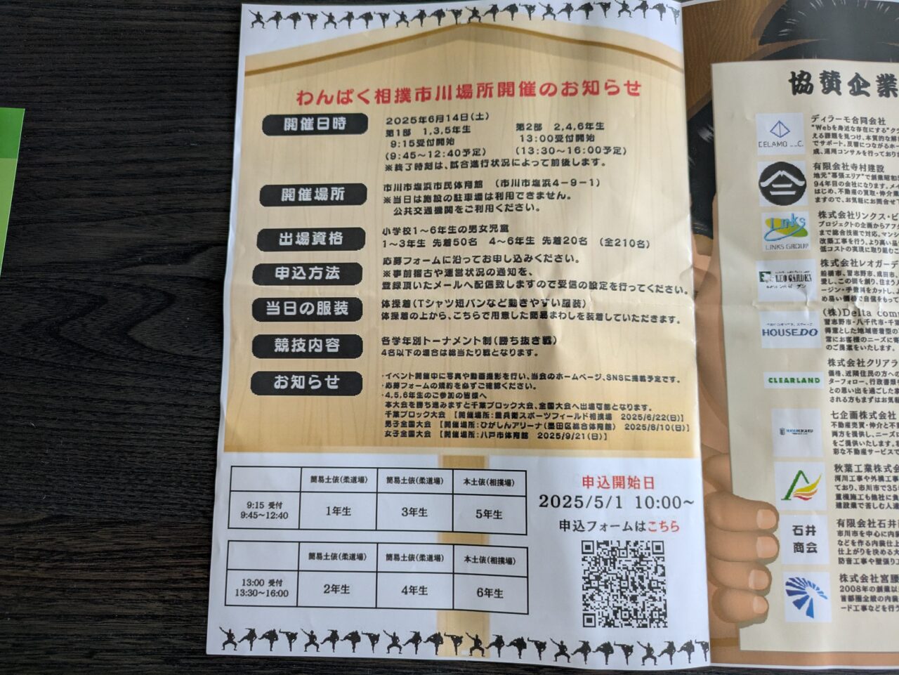 わんぱく相撲大会市川場所の概要