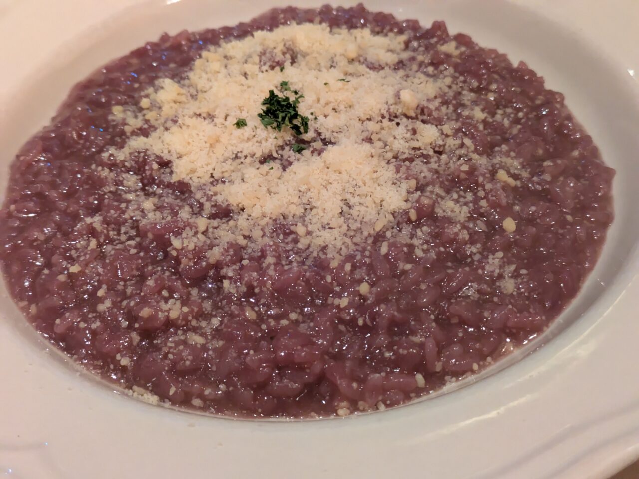 柿の樹の赤ワインのリゾット