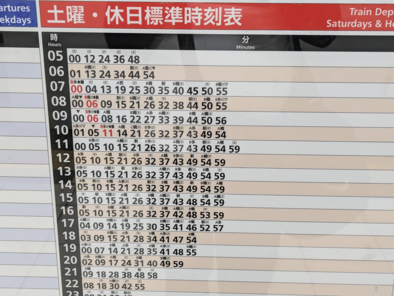 都営新宿線本八幡駅の時刻表