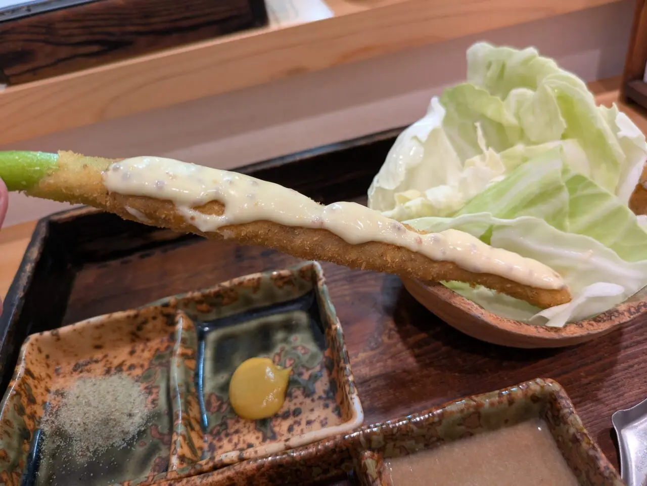 富来也のアスパラの肉詰め