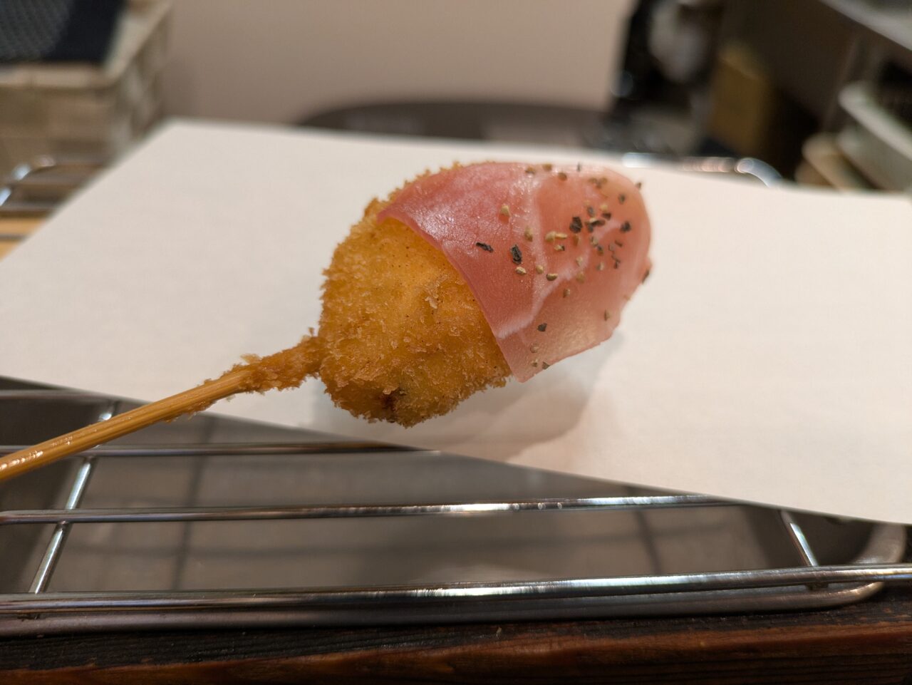 富来也のにんにくの芽と生ベーコン