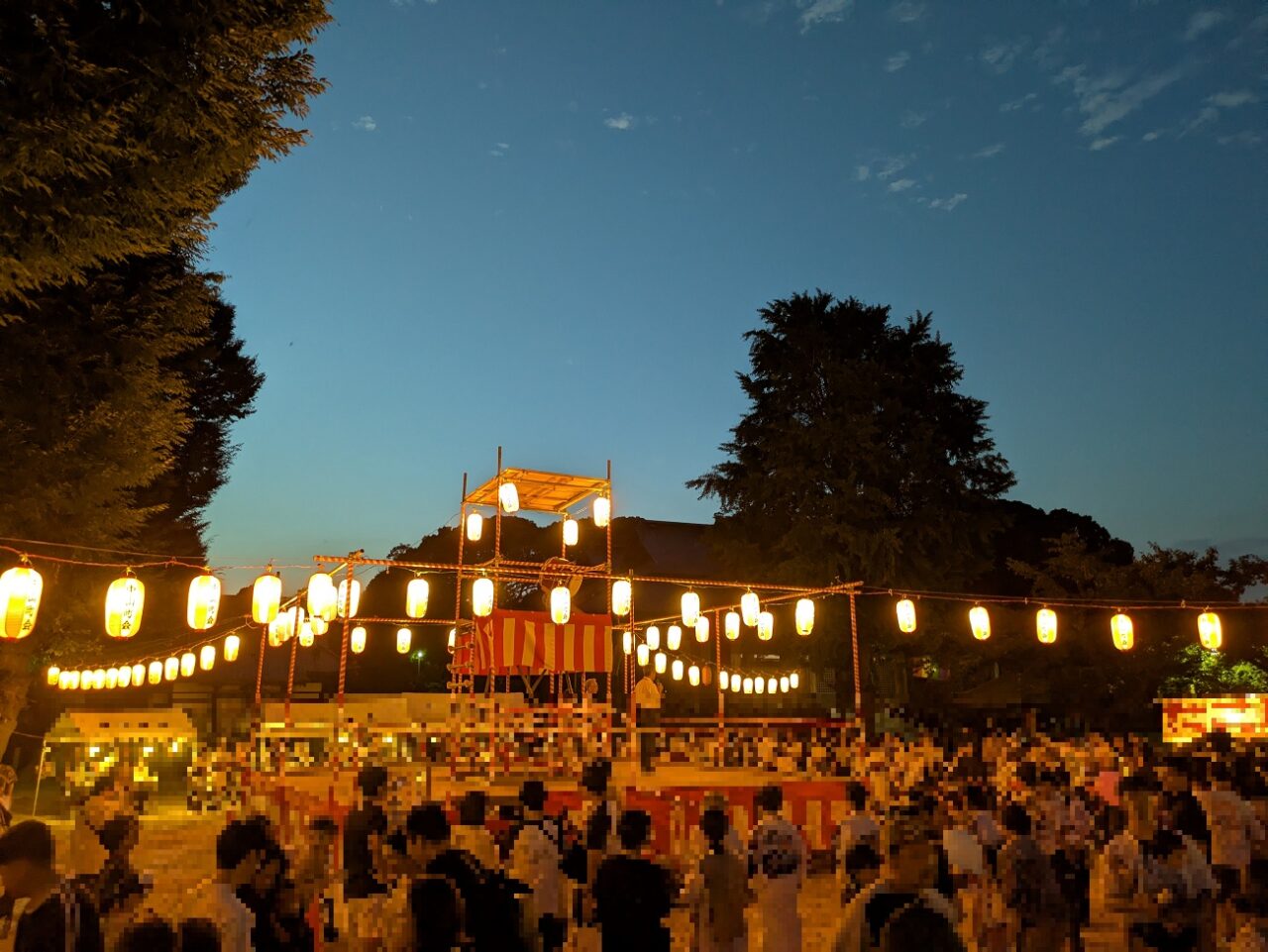 法華経寺盆踊りの会場