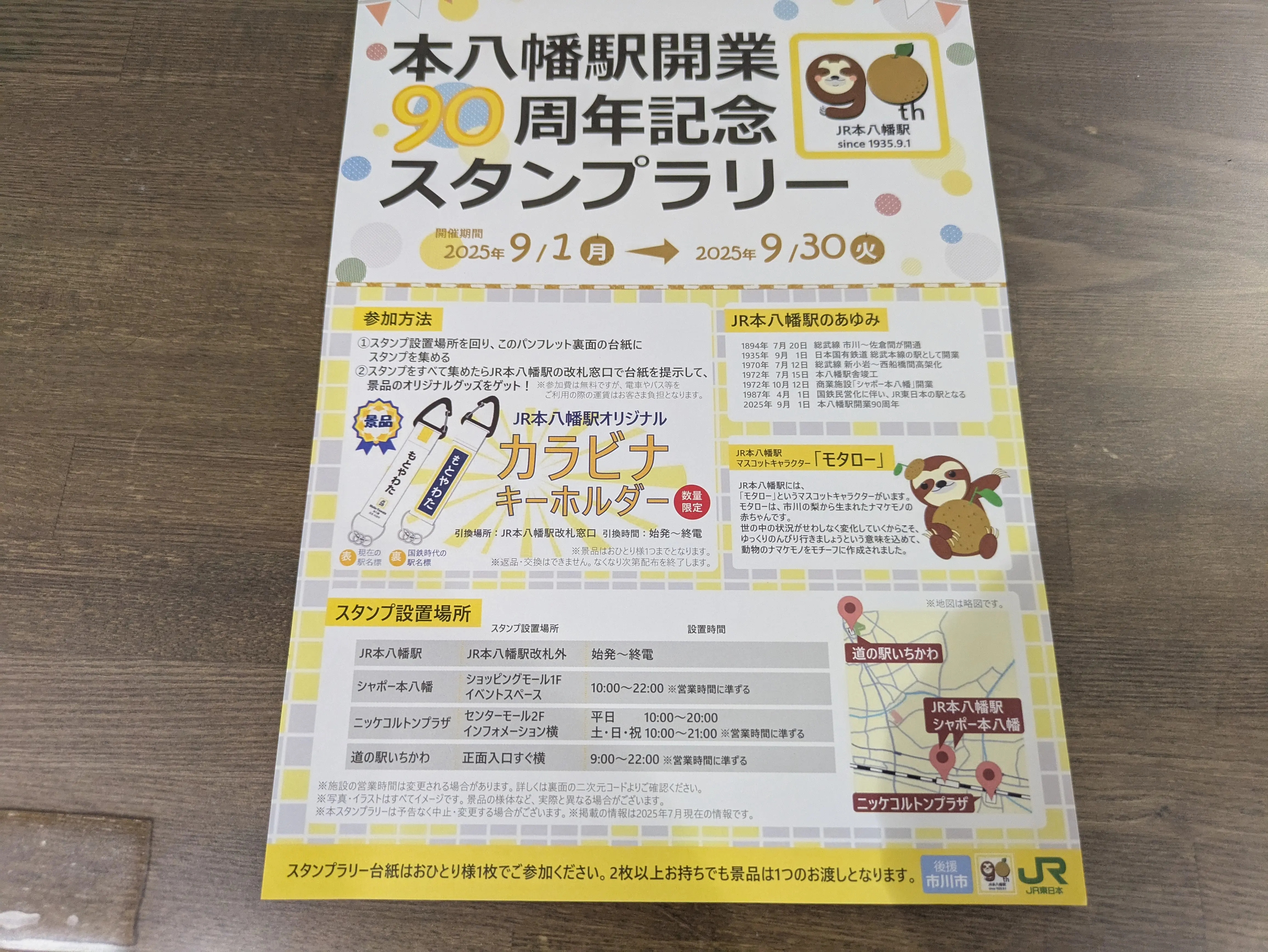 本八幡駅開業90周年スタンプラリー