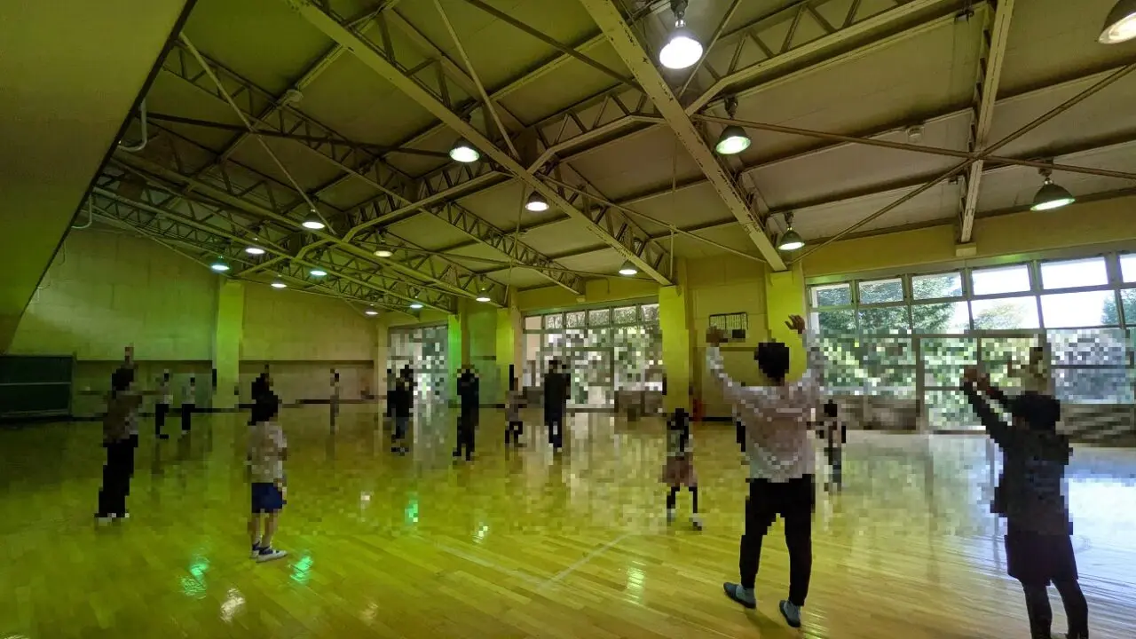 少年自然の家の宿泊体験のリフレッシュ運動