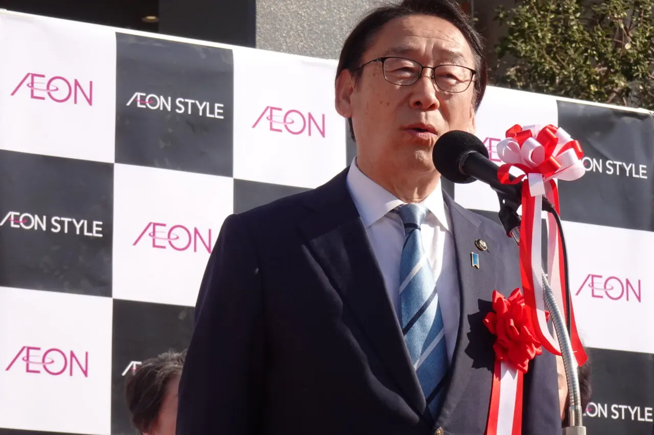 イオンスタイル市川コルトンプラザの田中市長の挨拶