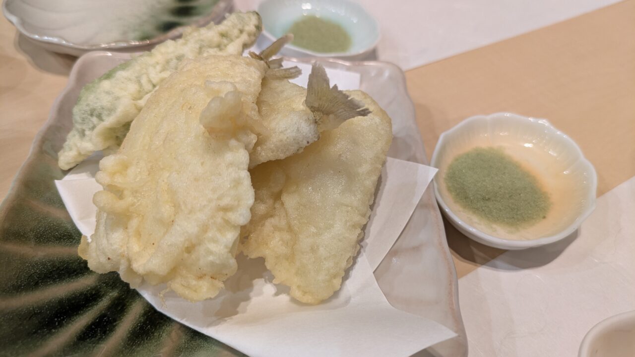 鮨恵比澤のキスの天ぷら