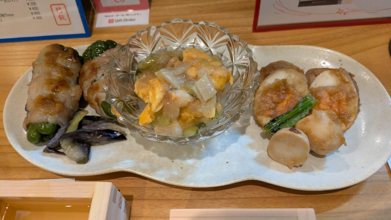 結飯のおばんざい3種盛り