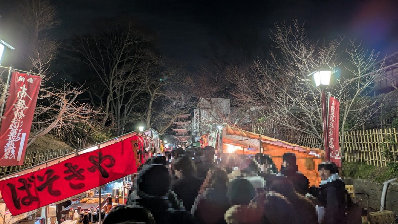 法華経寺の初詣は大賑わい