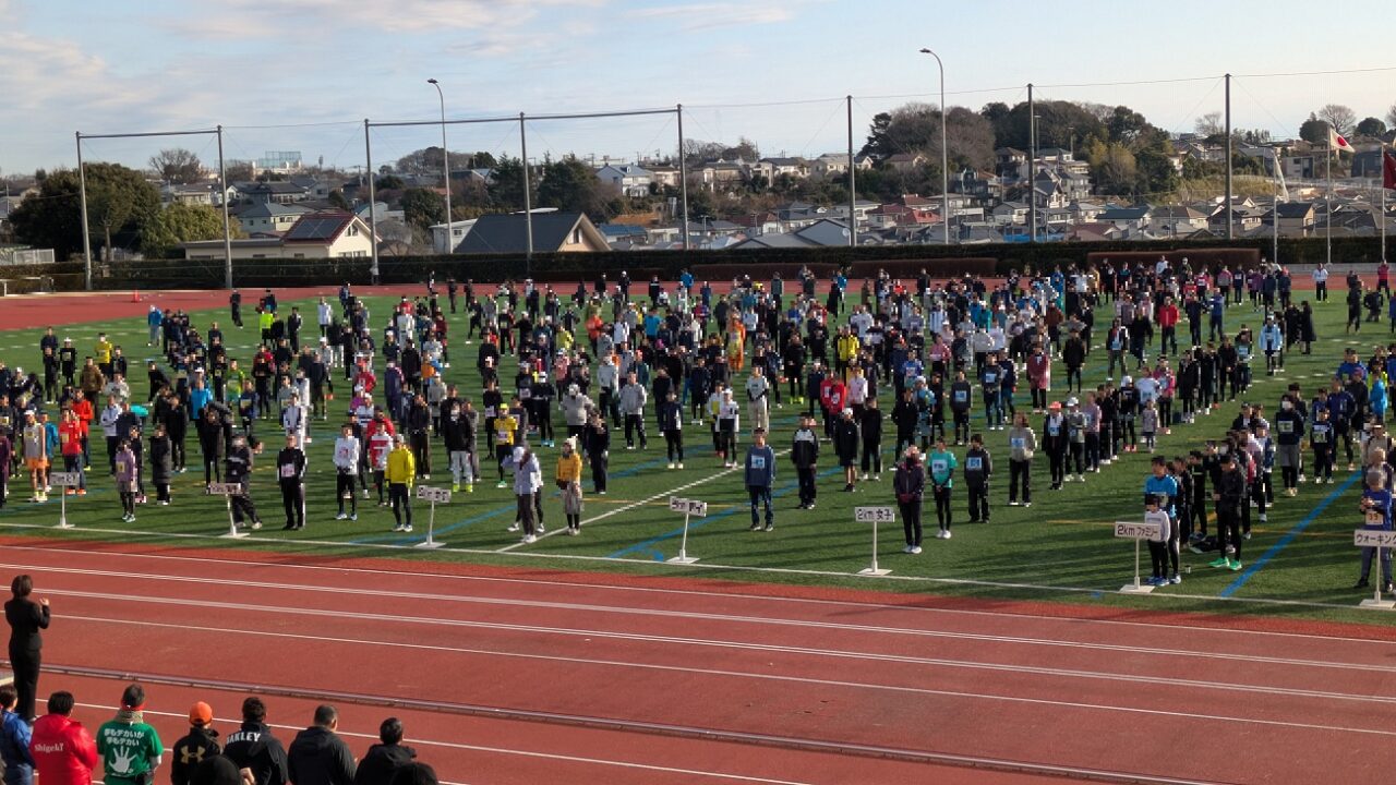 市川市民マラソン大会の開会式
