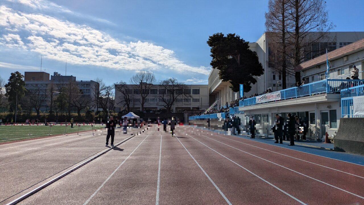 市川市民マラソン大会のゴール