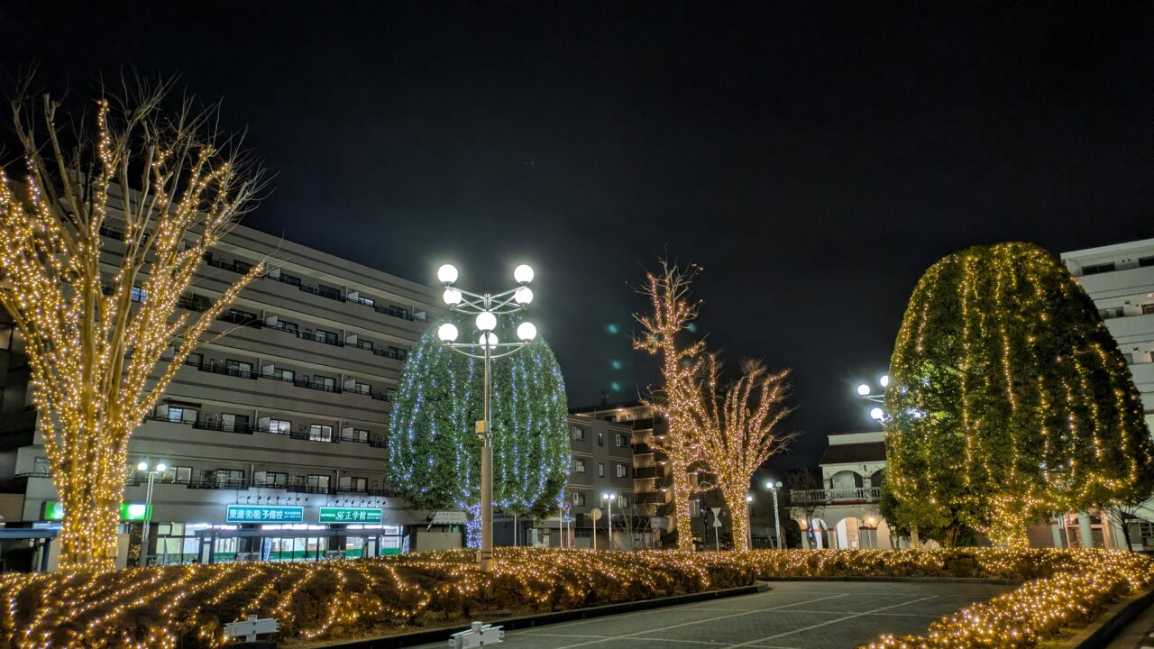 北国分駅のイルミネーション