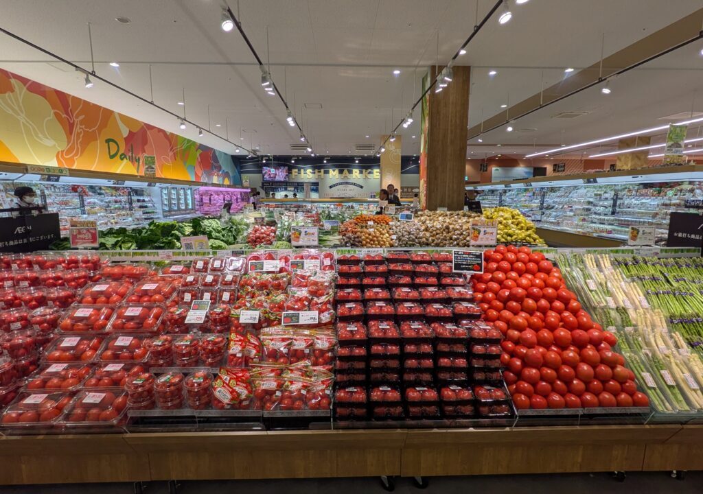 そよらリーフシティ市川の野菜コーナー