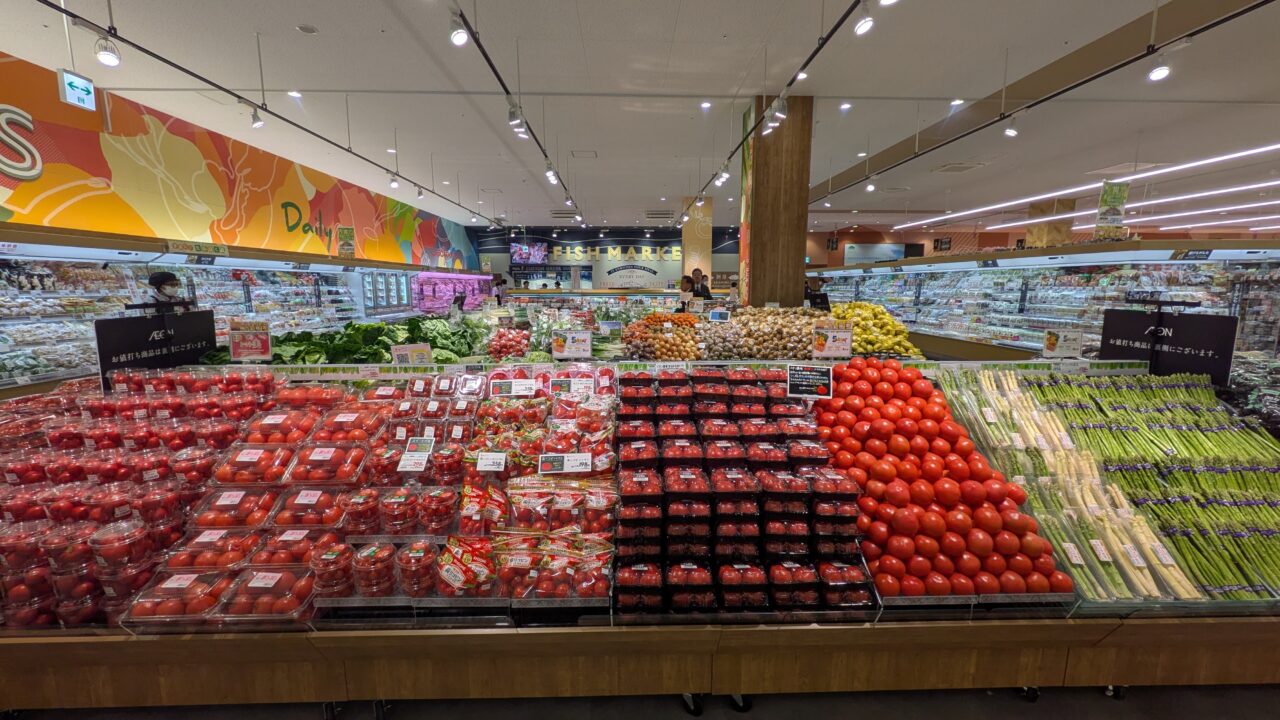 そよらリーフシティ市川の野菜コーナー