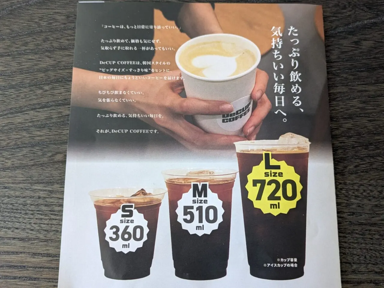 DeCUPCOFFEE市川店のサイズ