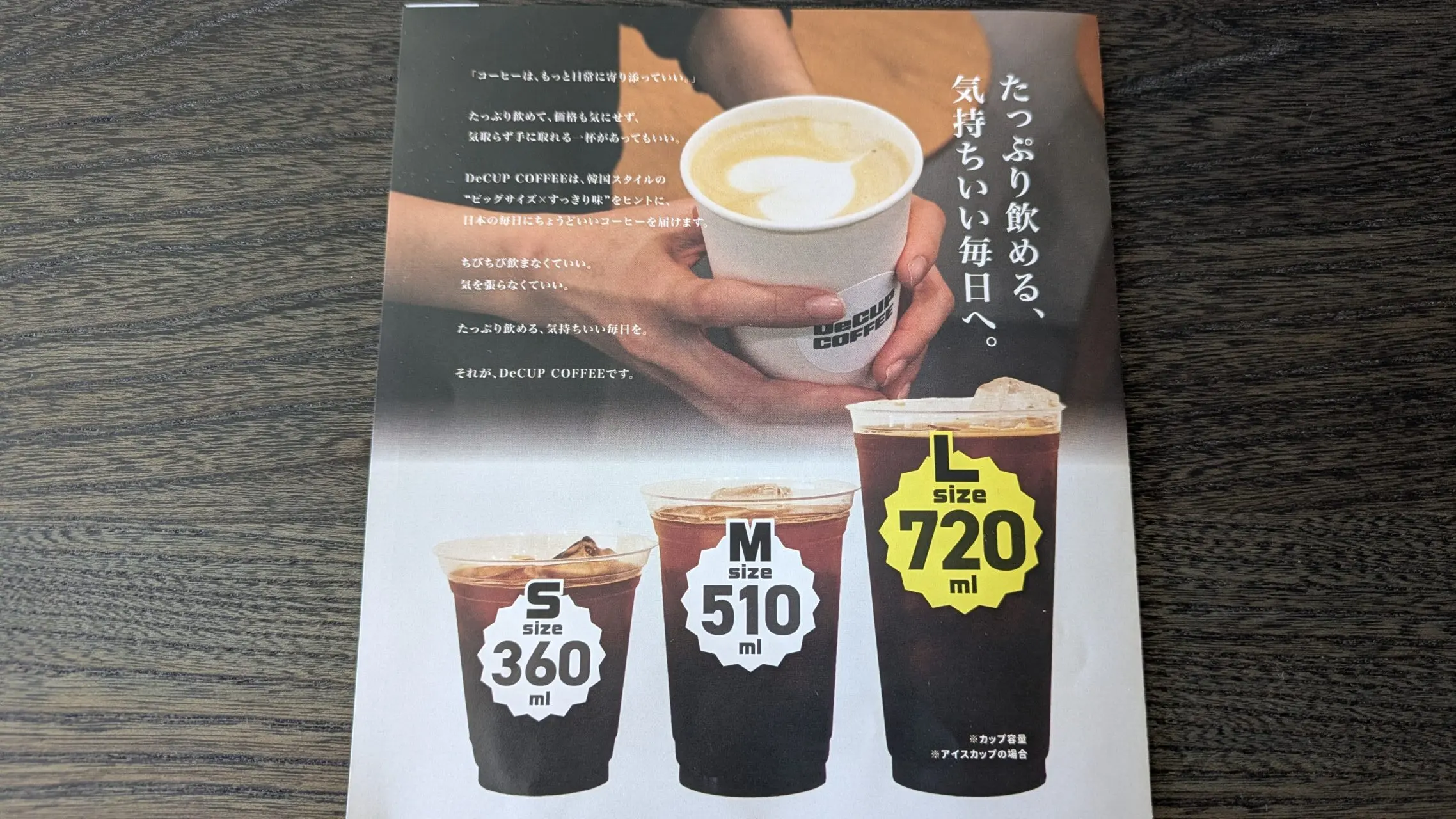 DeCUPCOFFEE市川店のサイズ