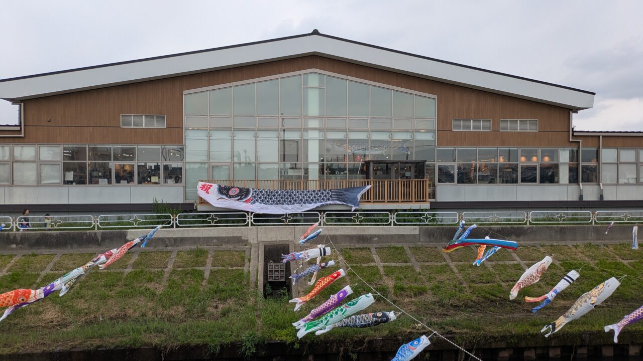 道の駅いちかわの鯉のぼり