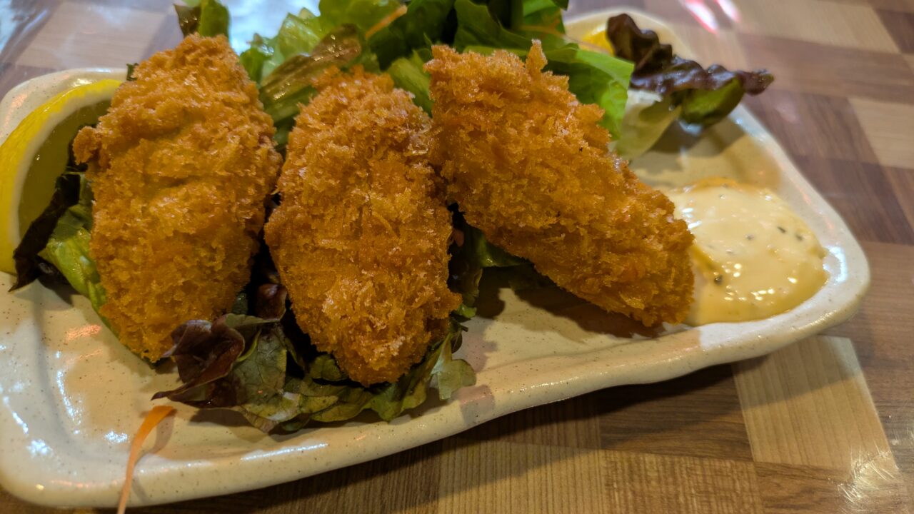 居酒屋ぼちぼちのカキフライ