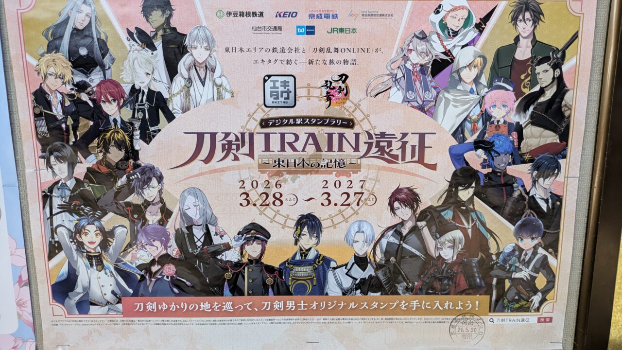 刀剣TRAIN遠征のポスター
