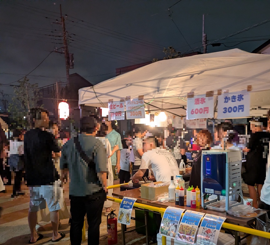 北一納涼夏祭りの屋台