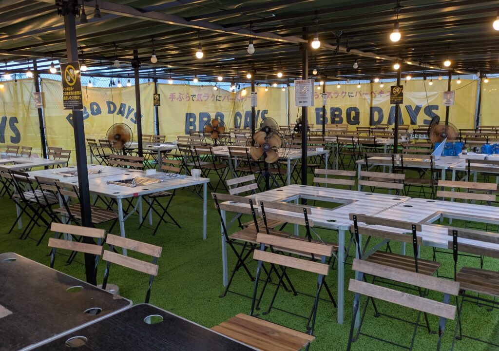 BBQ DAYS 市川コルトンプラザのテーブル