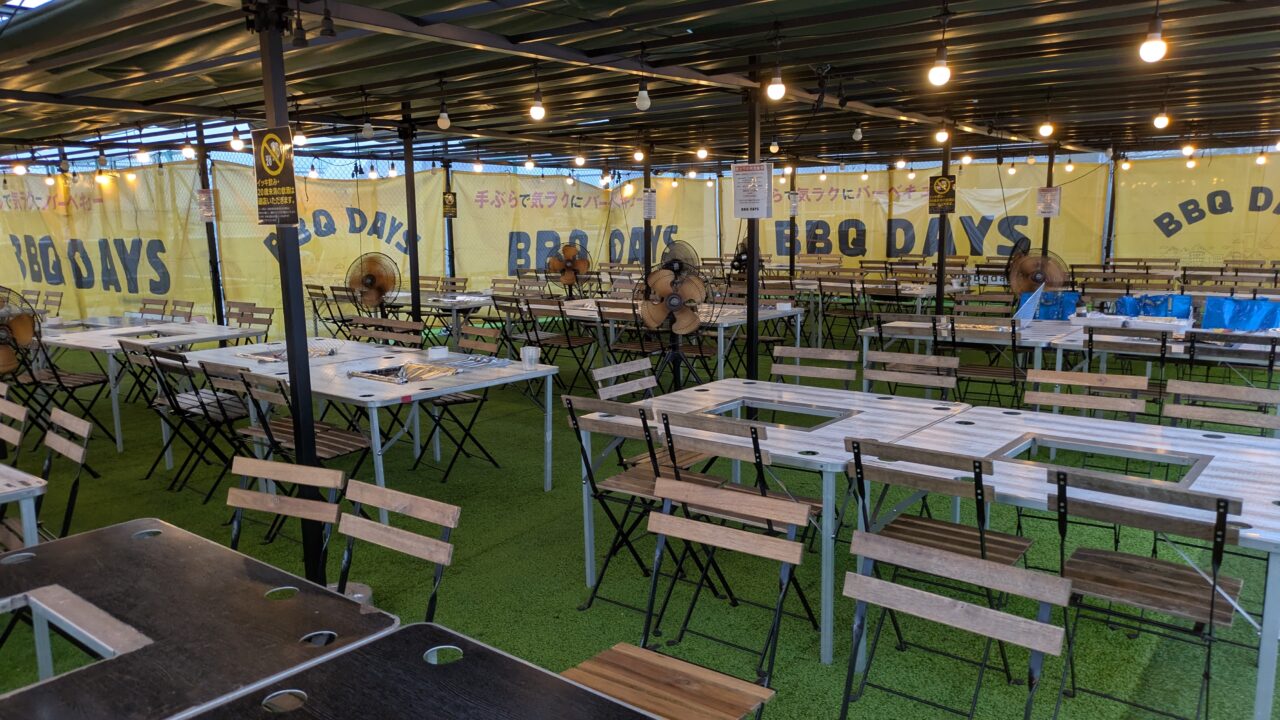 BBQ DAYS 市川コルトンプラザのテーブル