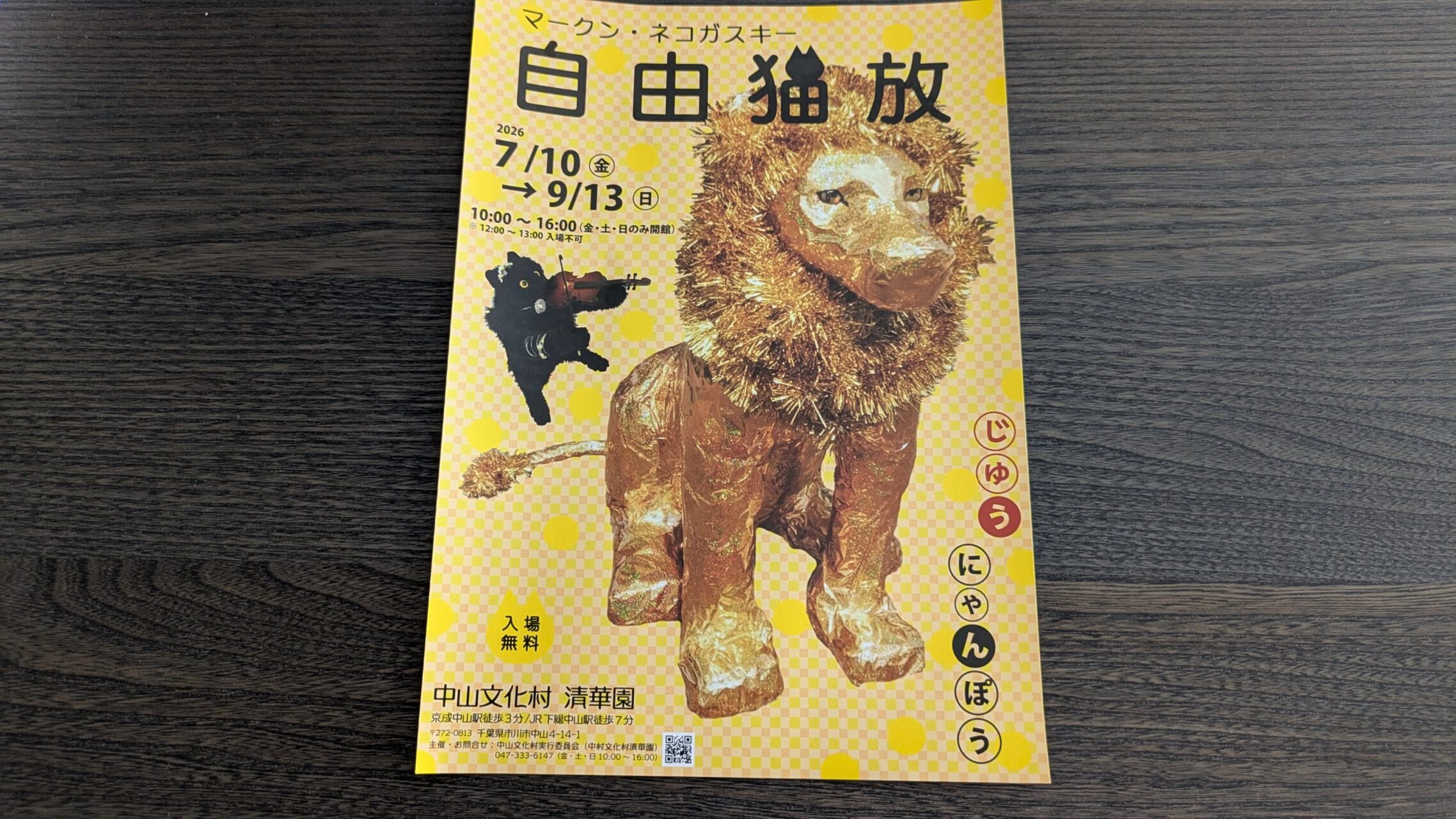 自由猫放のチラシ