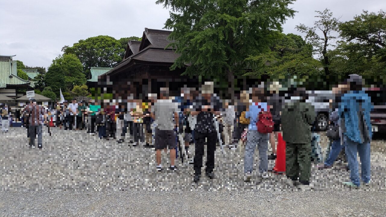 市川の梨フェアの行列