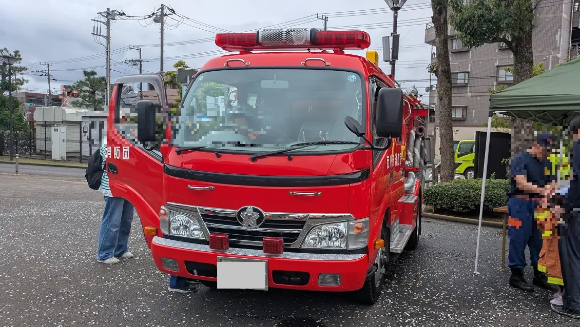 いちかわ防災フェスの消防車