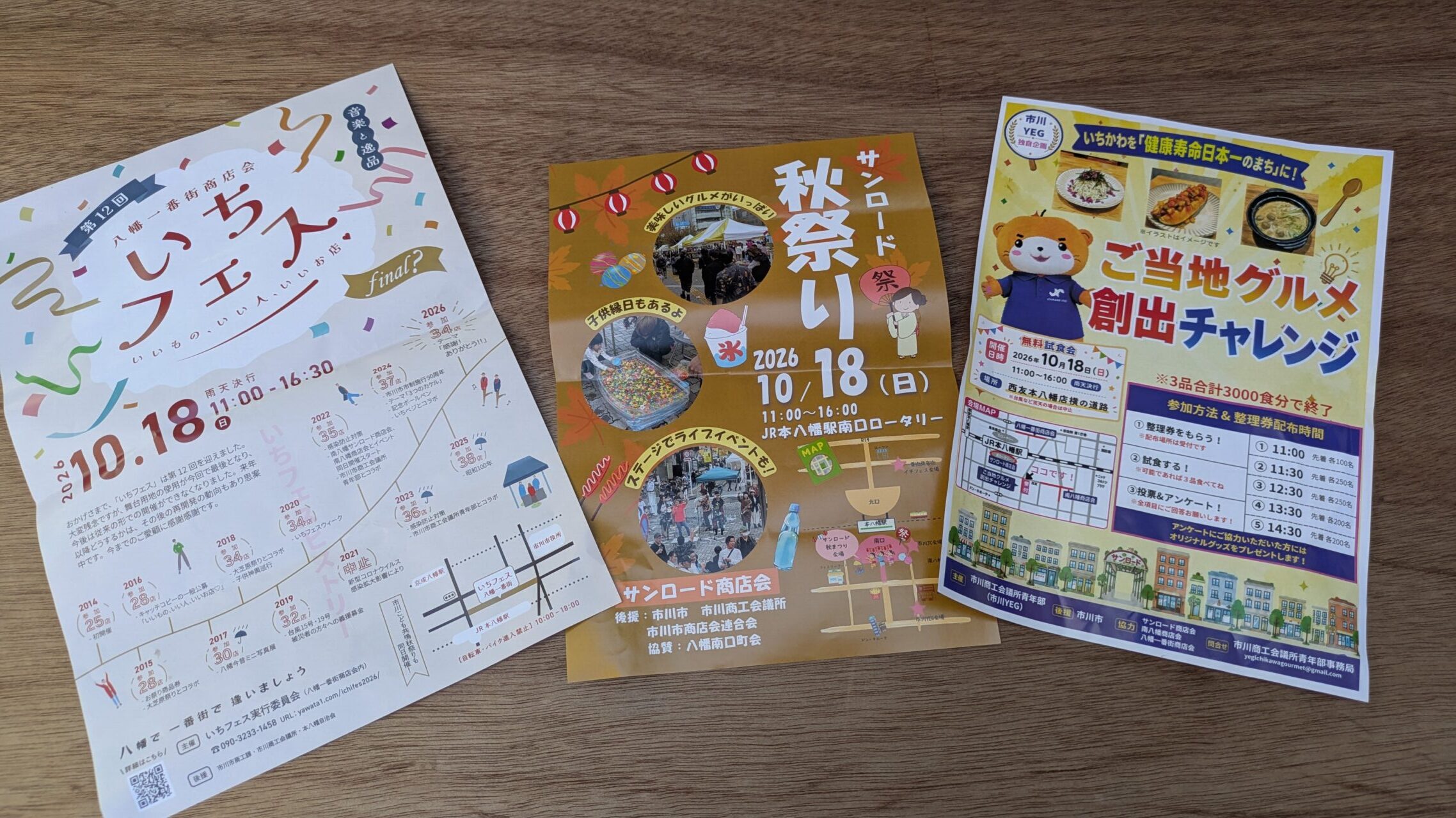 ご当地グルメ創出チャレンジのチラシ